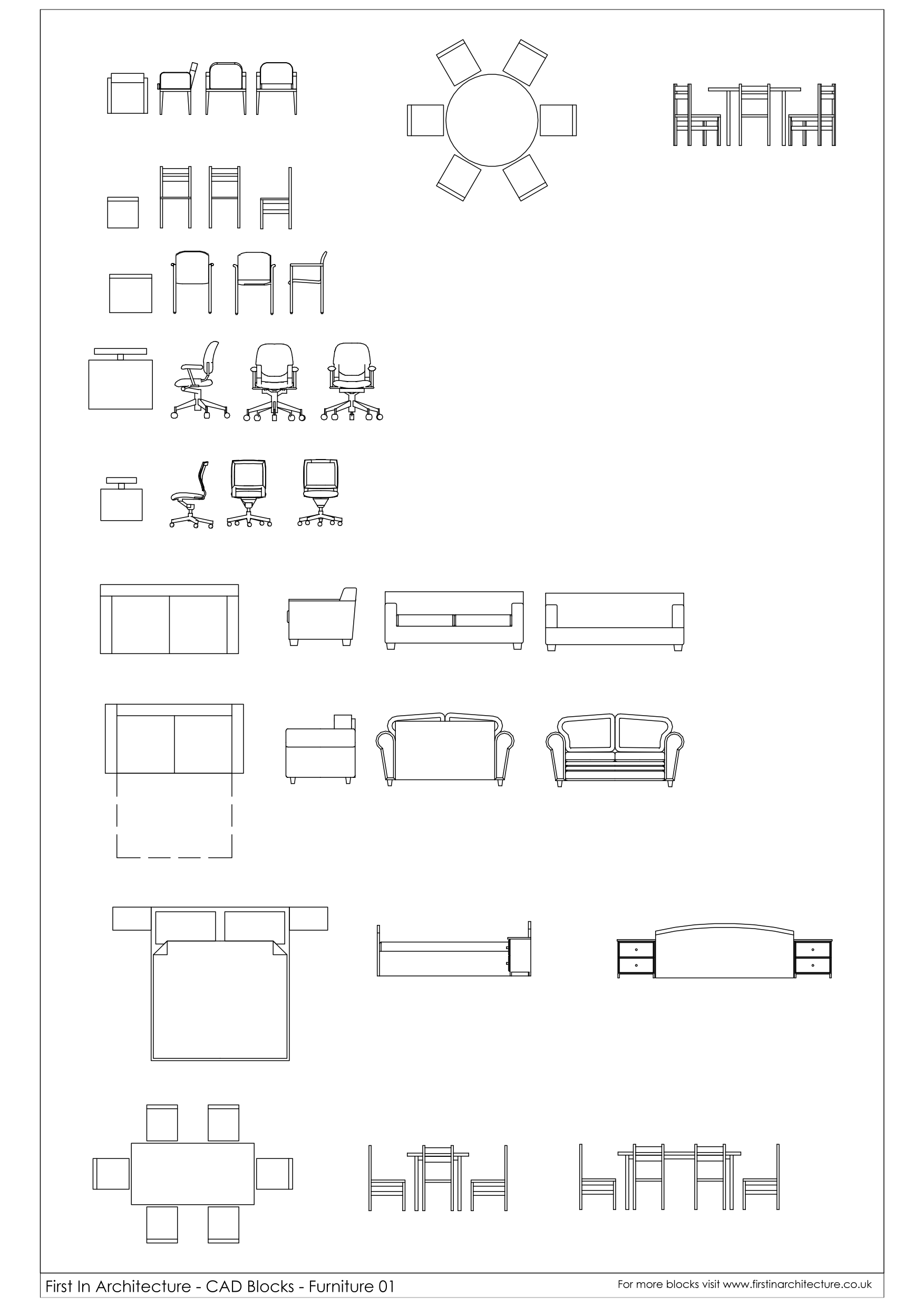 免费CAD模块- 01家具