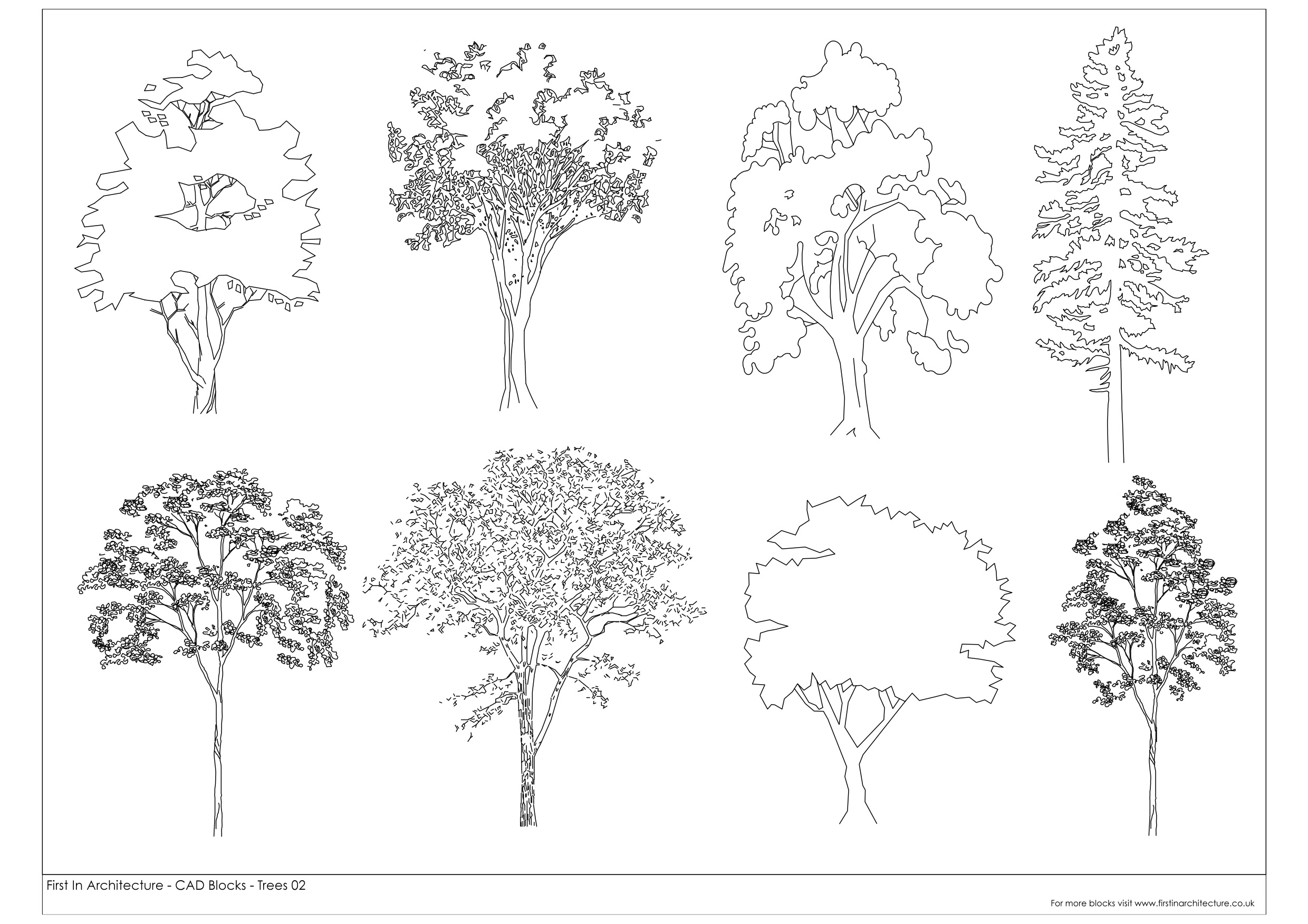 免费CAD模块——树木02
