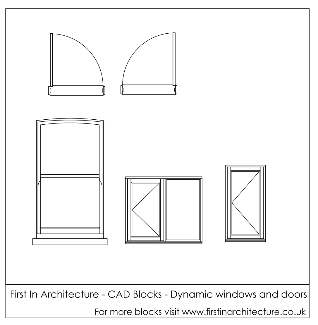免费CAD模块,动态的门窗