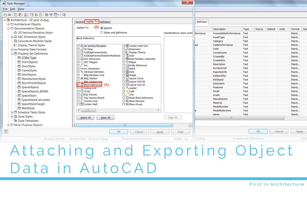 Attaching and Exporting Object Data in AutoCAD
