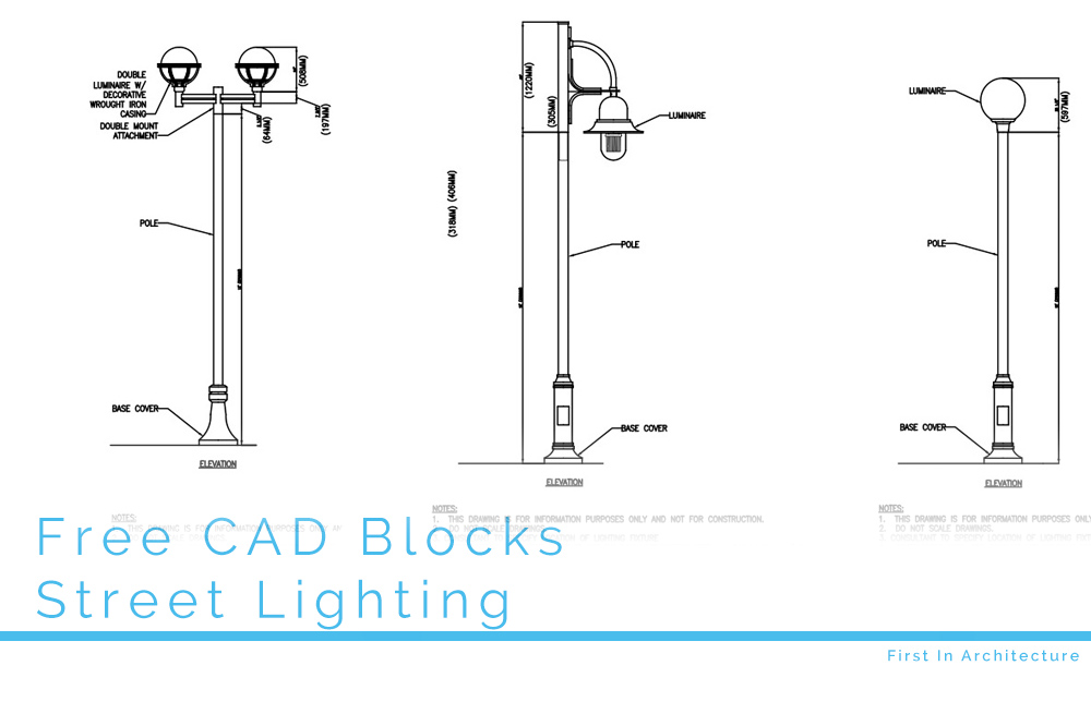 免费CAD块-街道照明