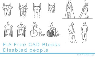 免费CAD块-残疾人