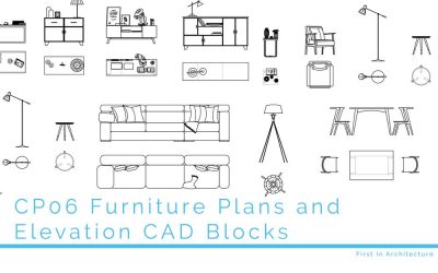 CP06家具平面图和立面CAD块