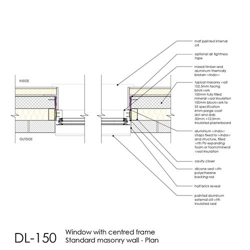 DL150窗口与中心框架平面图细节开云棋牌官网最新