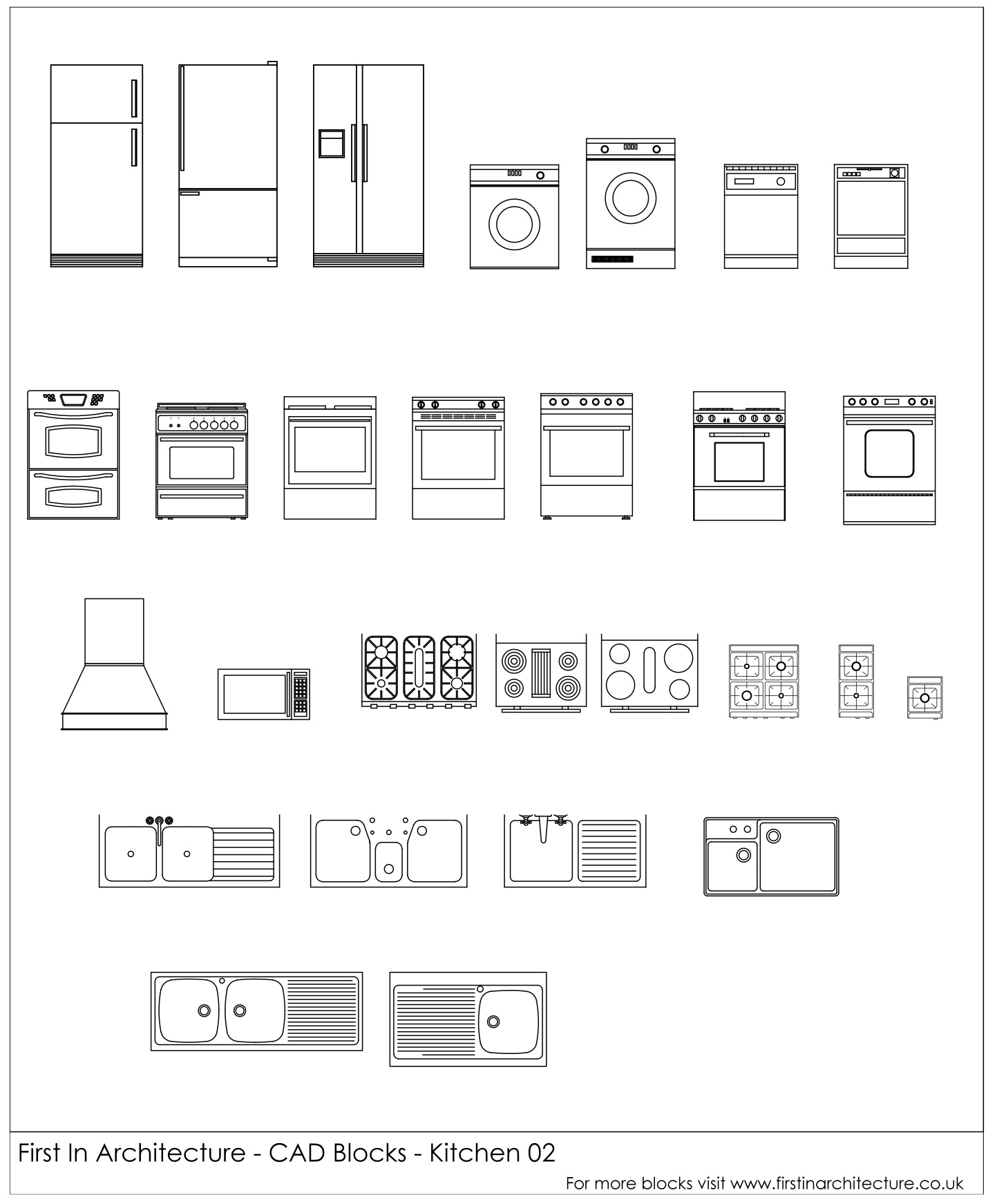 Free Cad Blocks Kitchen Appliances 02